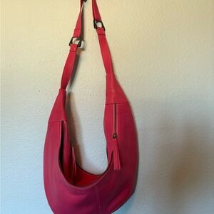 Free People Idle Hands Pink Leather Sling